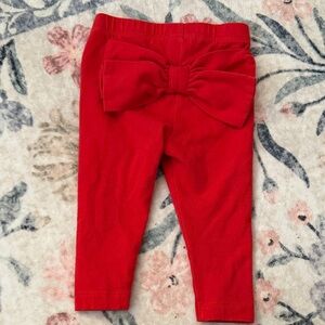 Red Bow Kids Leggings